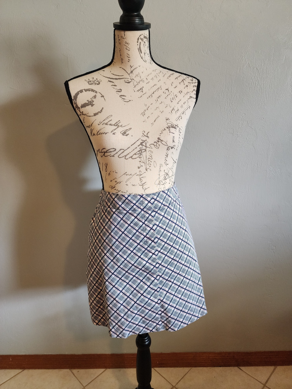 Lady Hagen Blue Plaid Golf Skort